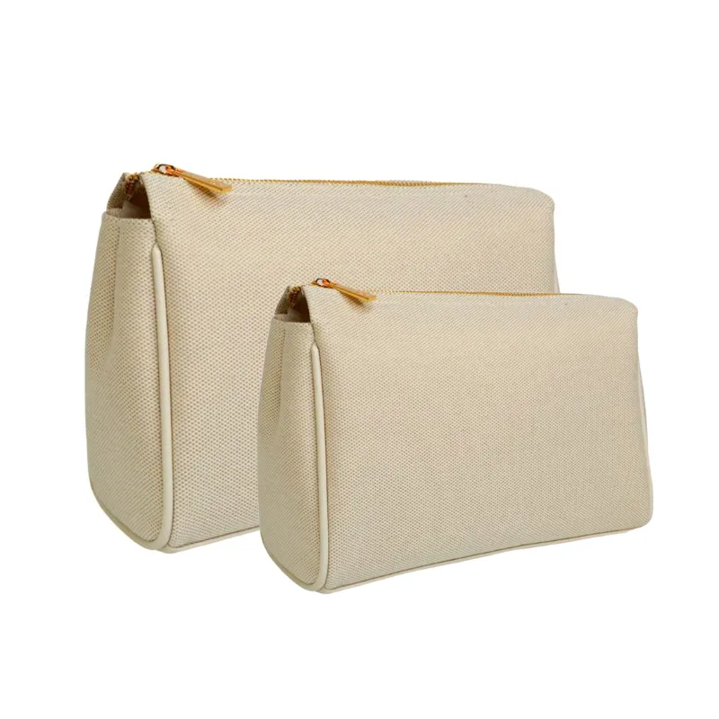 Luxe Linen Pouches - Beige