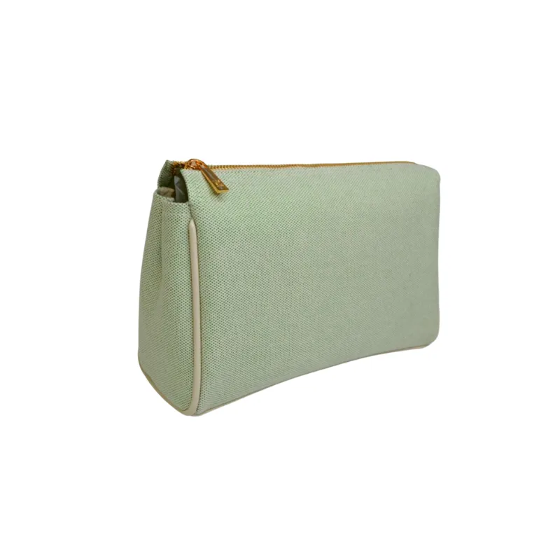 Luxe Linen Pouches - Green
