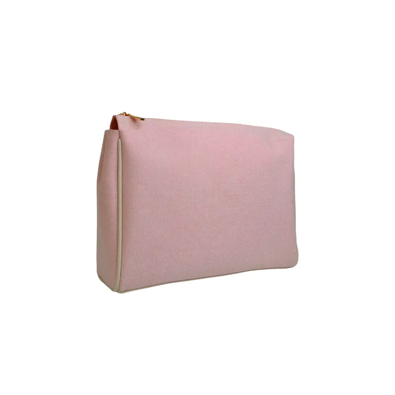 Luxe Linen Pouches - Pink