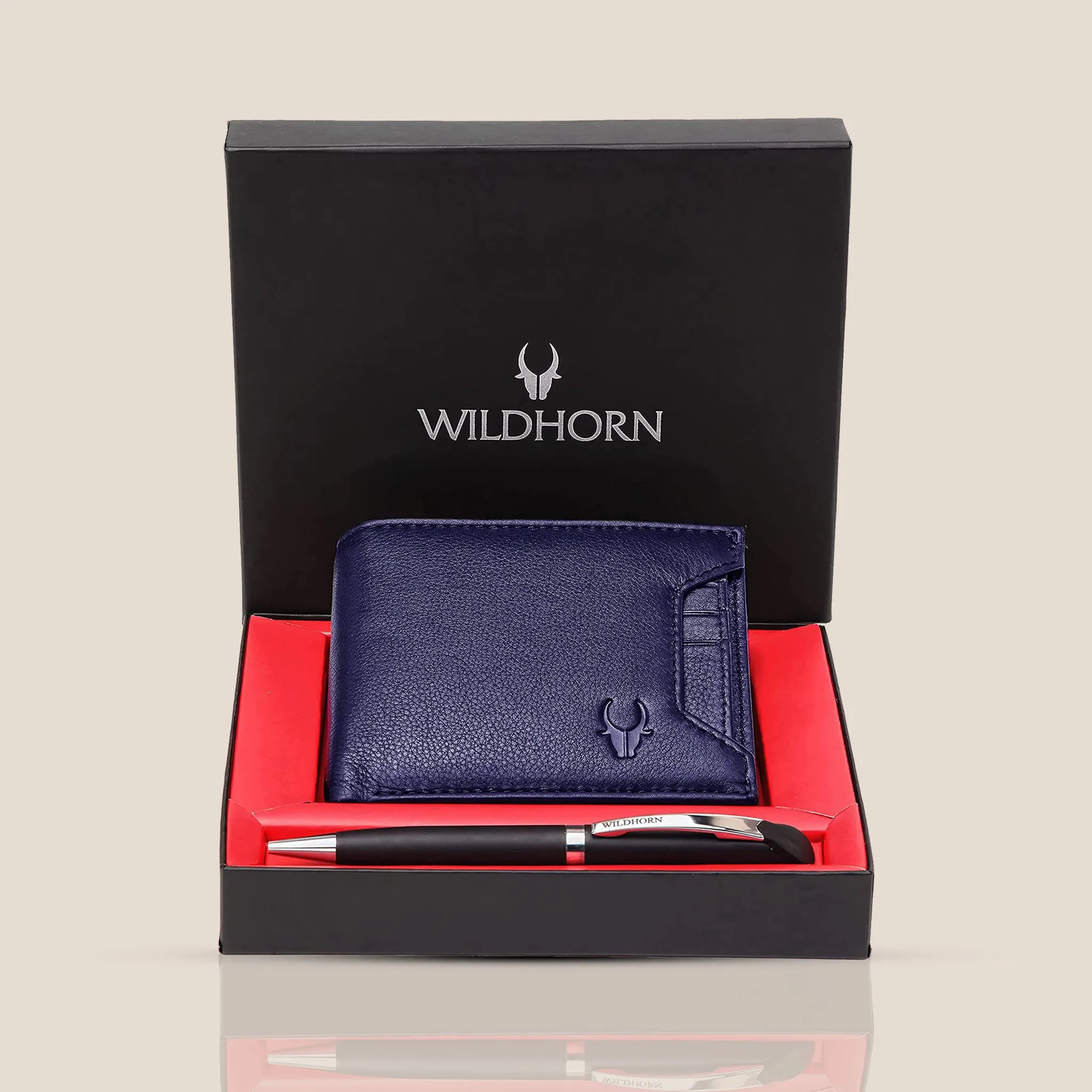 MACON Leather Wallet & Pen Gift Hamper for Men