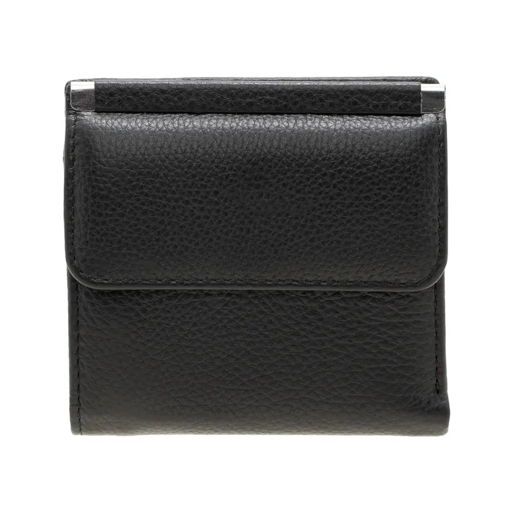 Magnetic Button Bi-Fold Wallet