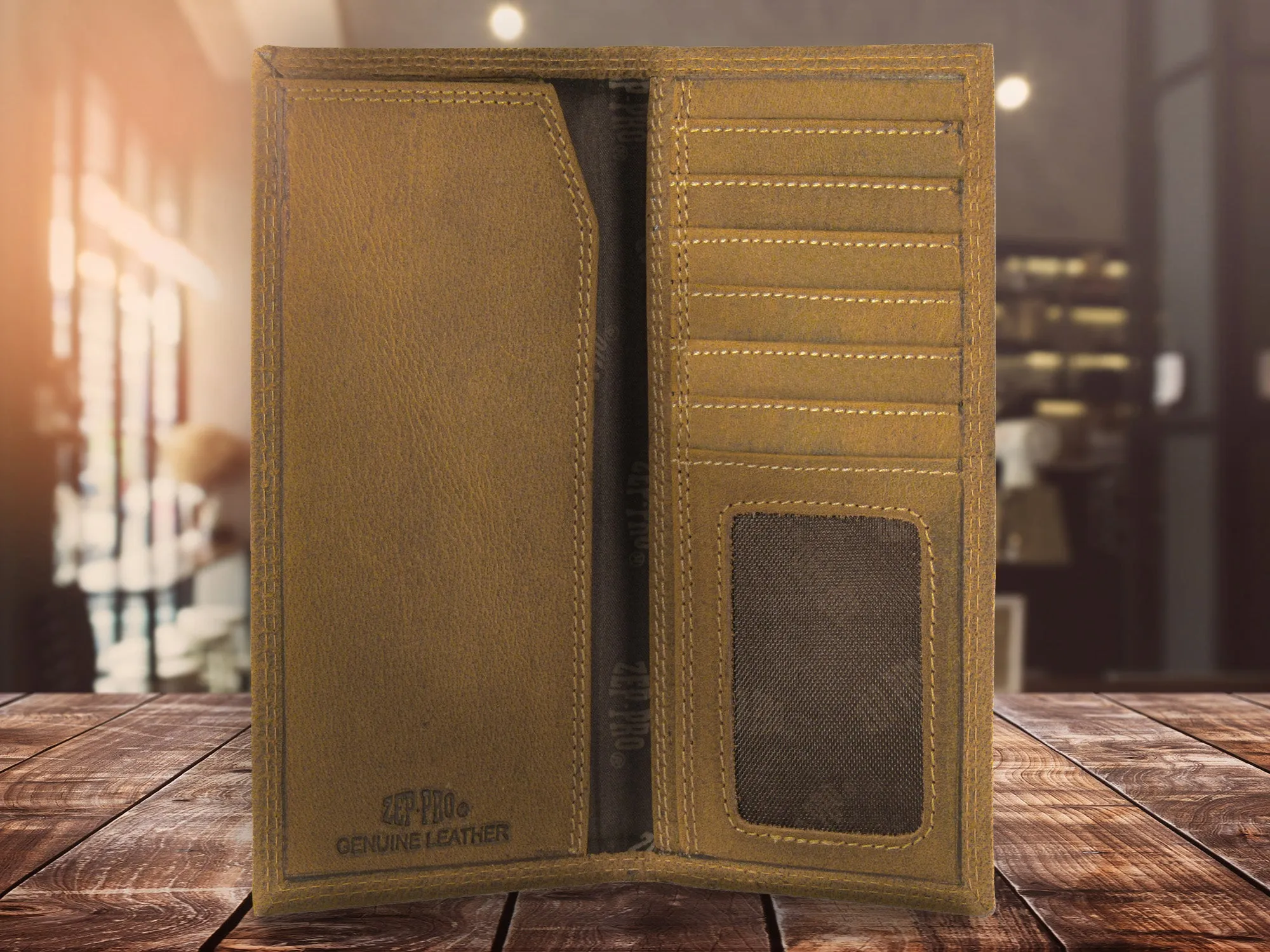 Mallard Vintage Tan Leather Secretary Wallet