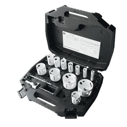 Mandrex MHSE1003F MXqs Hole Saw Kit - Electrician - SpeedXcut - Bi-Metal M42 6 Piece Set & Case