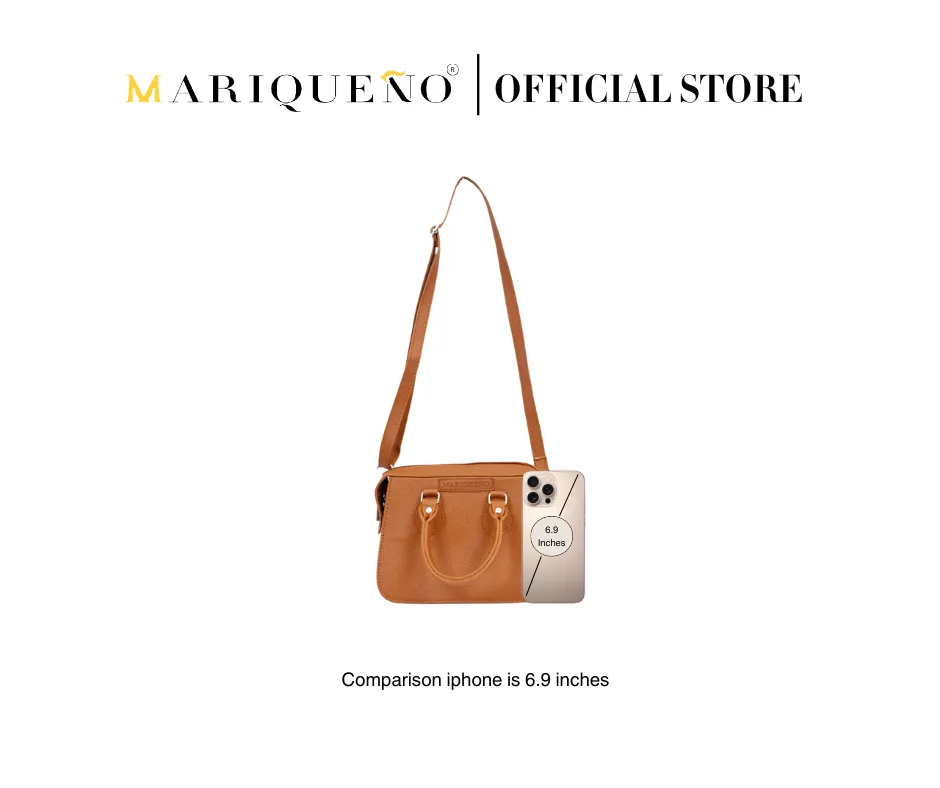 MARGAUX Top Handle Sling Bag in Tan Brown