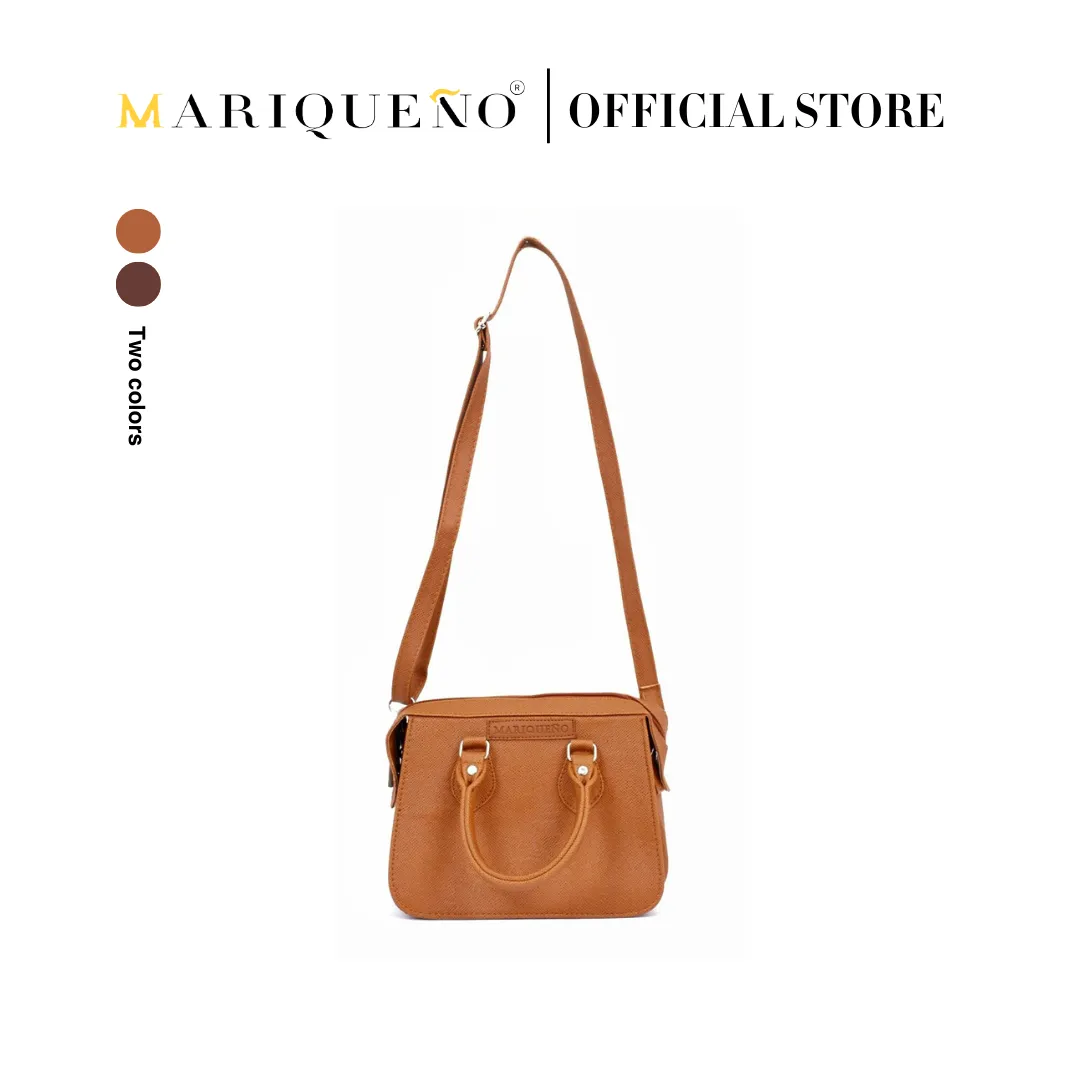 MARGAUX Top Handle Sling Bag in Tan Brown