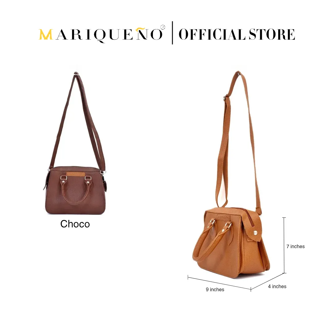 MARGAUX Top Handle Sling Bag in Tan Brown