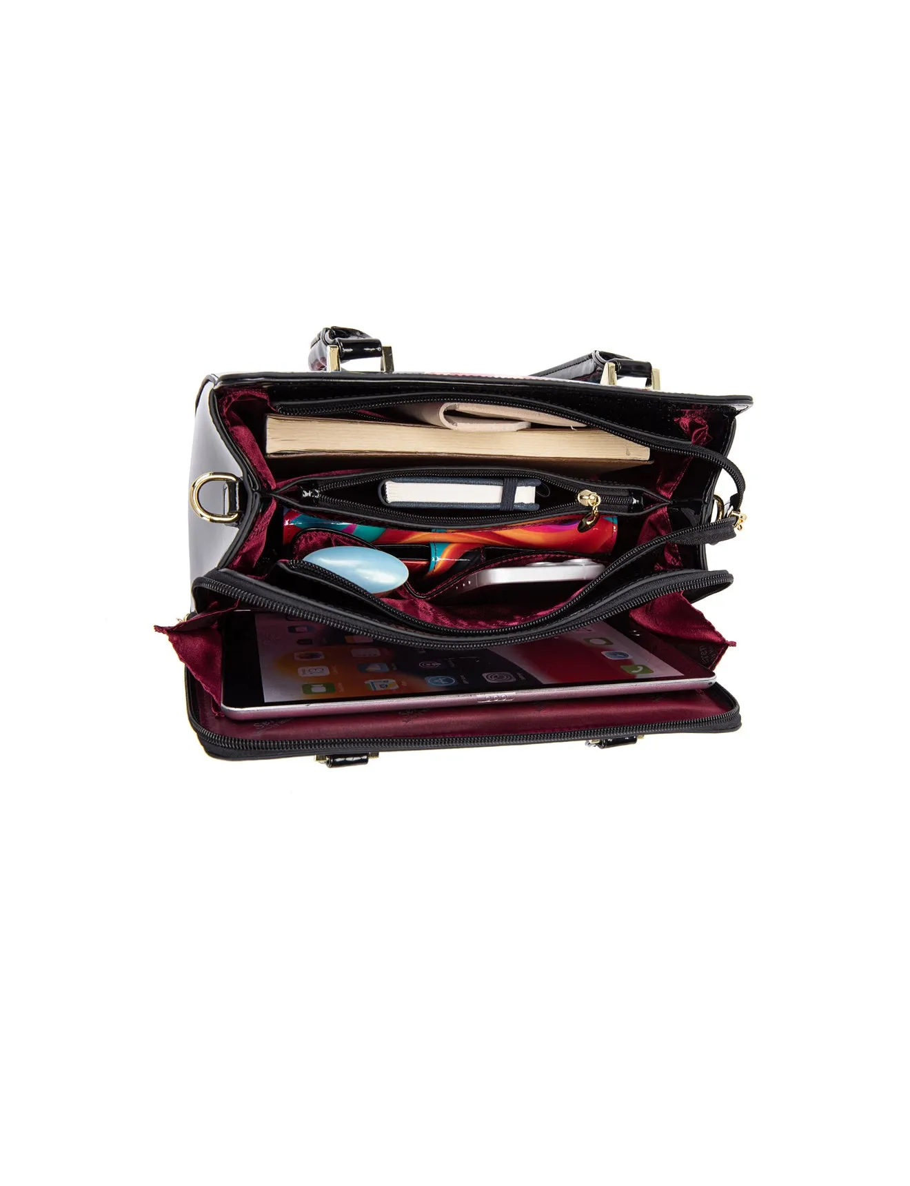MARGUERITE GRIP HANDLE LEATHER BAG- SF14-0343