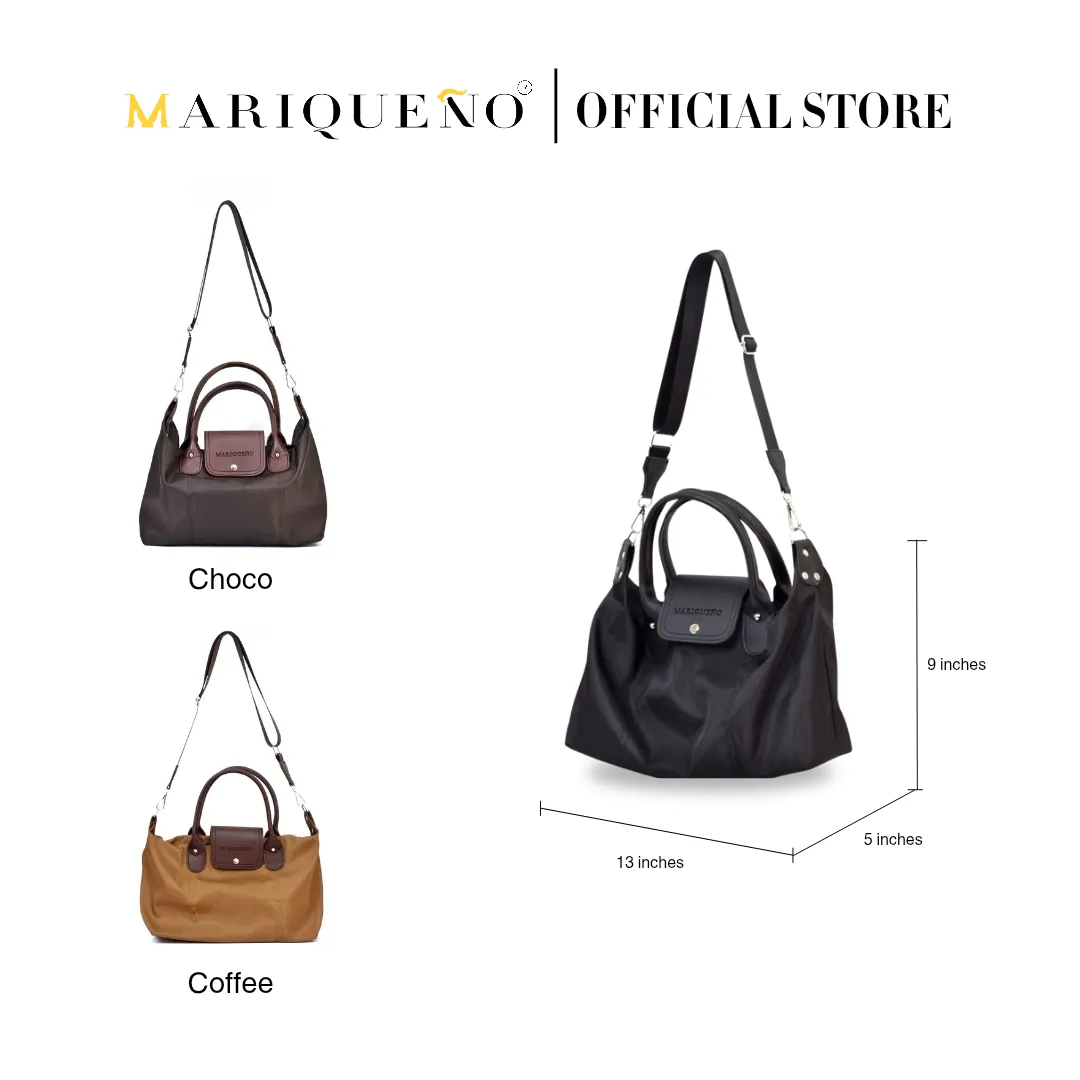 MARTHA Nylon Canvas Tote Bag in Black
