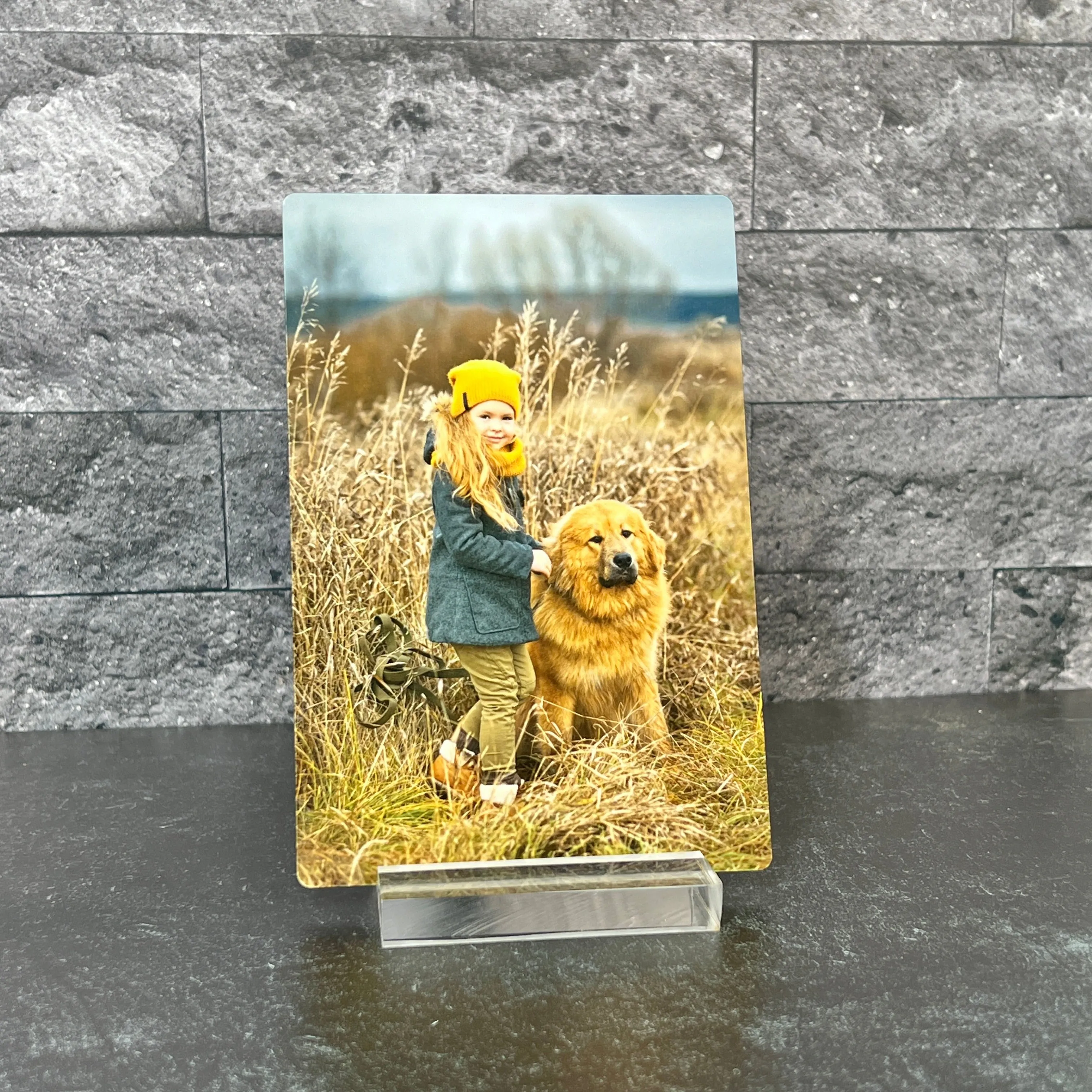 Metal Color Photo Card; 4"x6" Personalized Photo Plate