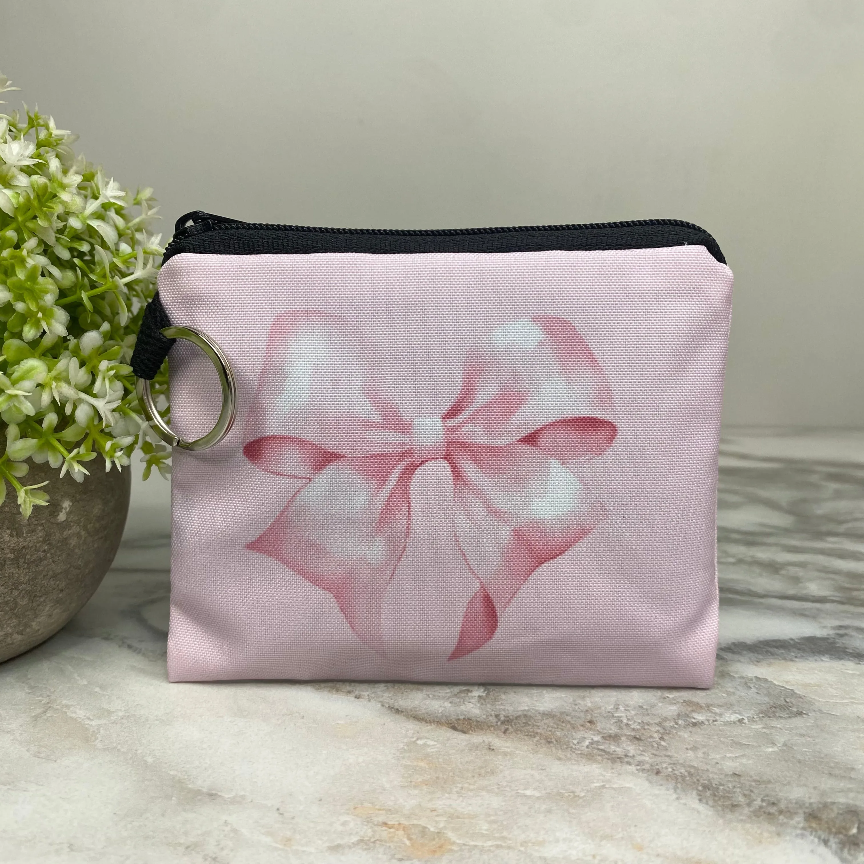 Mini Pouch - Bow on Pink