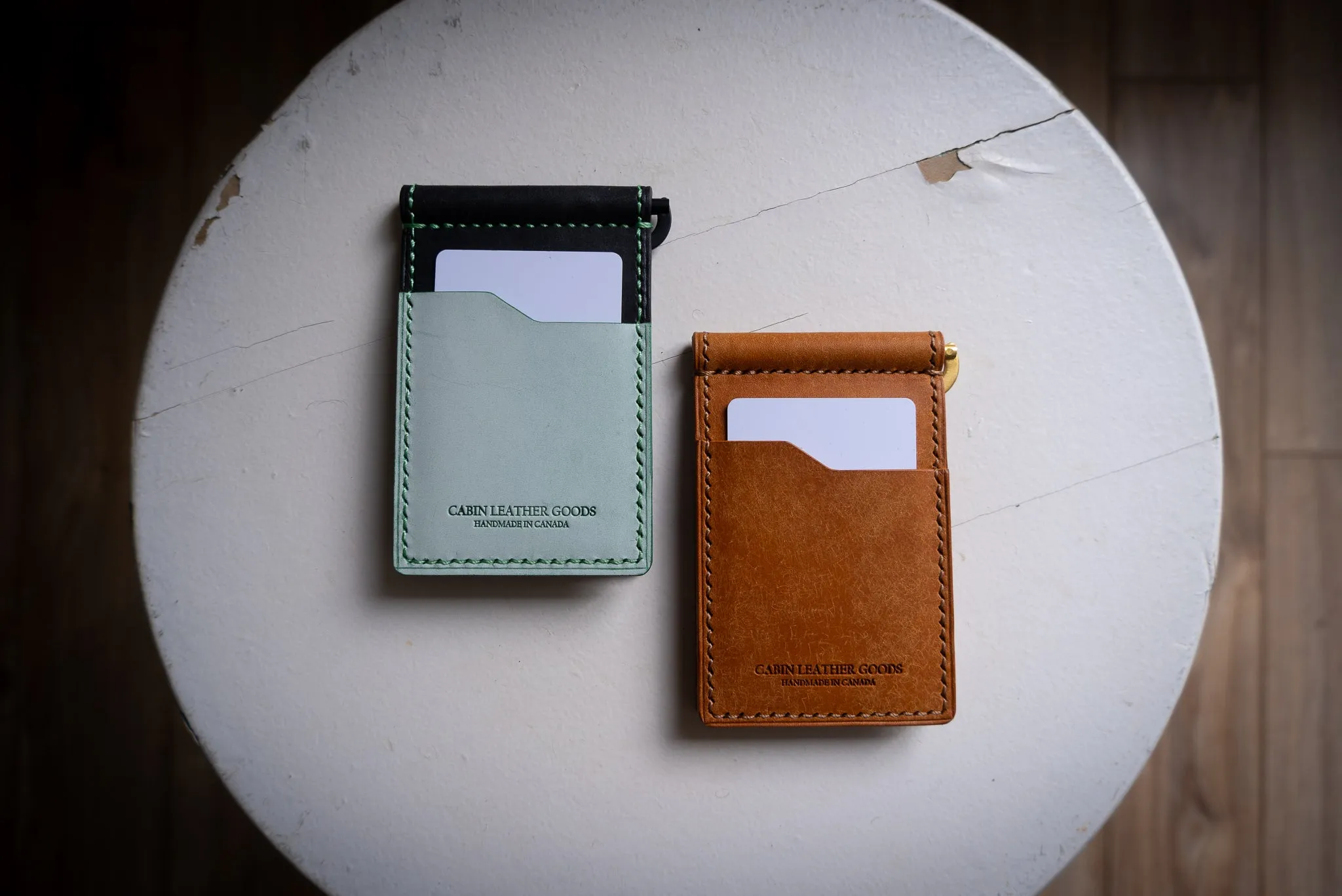 Money Clip Wallet - Cognac Pueblo