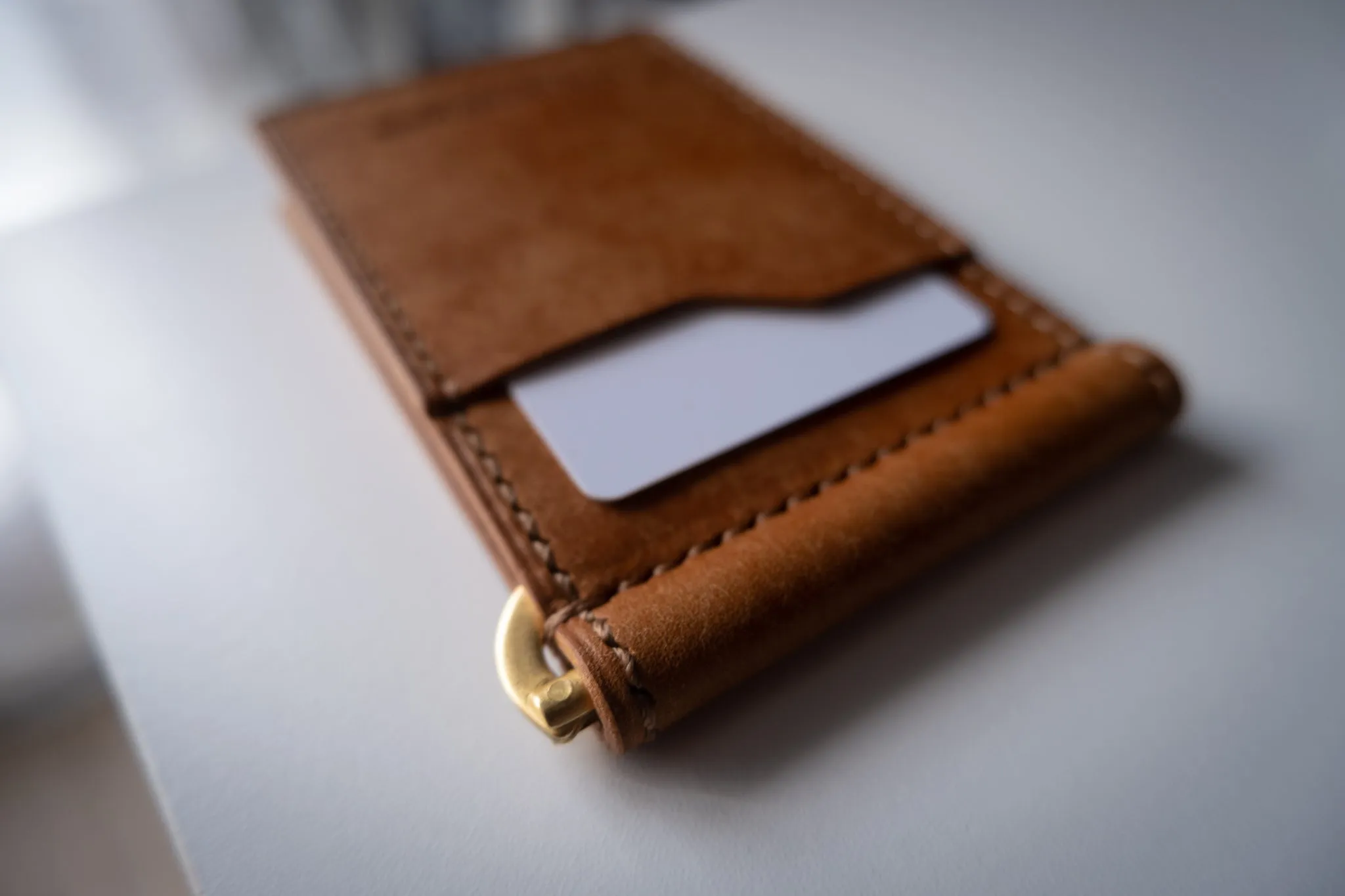 Money Clip Wallet - Cognac Pueblo
