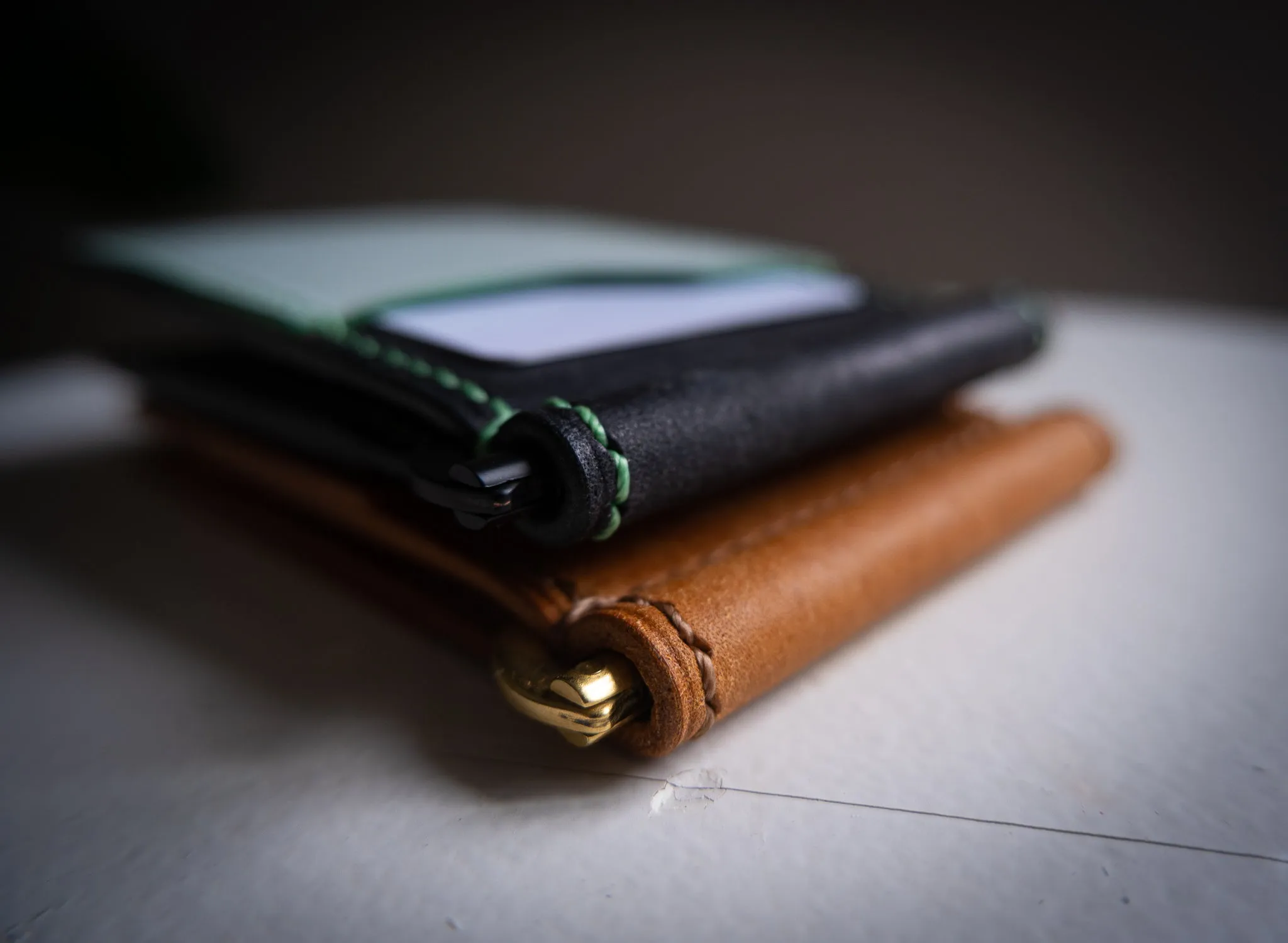 Money Clip Wallet - Cognac Pueblo