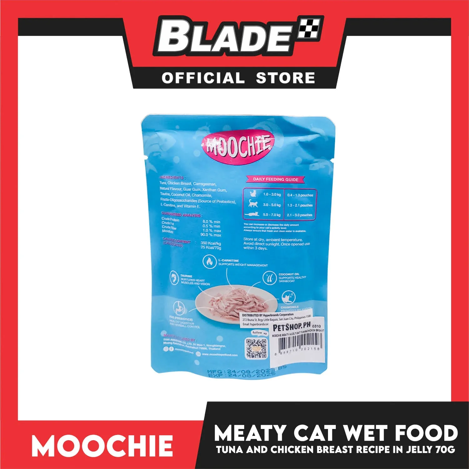 Moochie Meaty Tuna and Chicken Breast Recipe in Jelly 70g