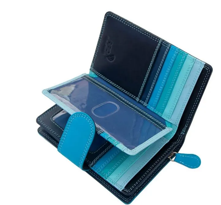 Multi Color Bi-Fold Leather Wallet