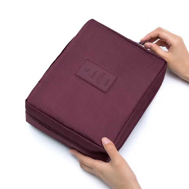 Multifunction Women Outdoor Storage Bag Toiletries Organize Cosmetic Bag Portable Waterproof Female Travel Make Up Cases