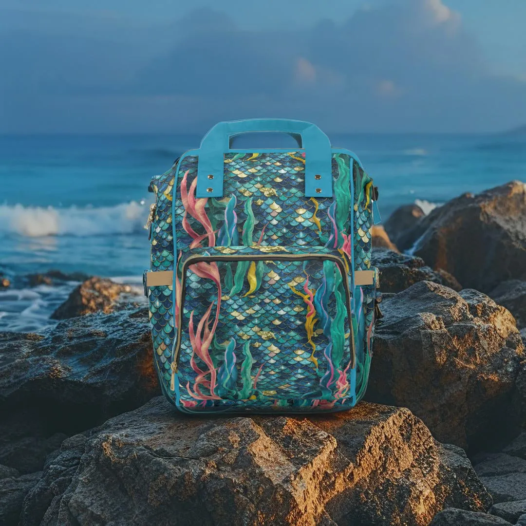 Multifunctional Diaper Backpack - Mermaid Scale Party
