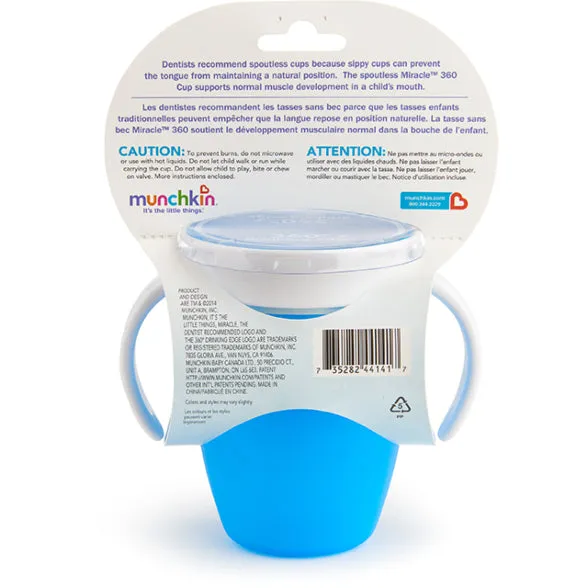 Munchkin Miracle® 360° Trainer Cup - 7oz with Lid (Blue)