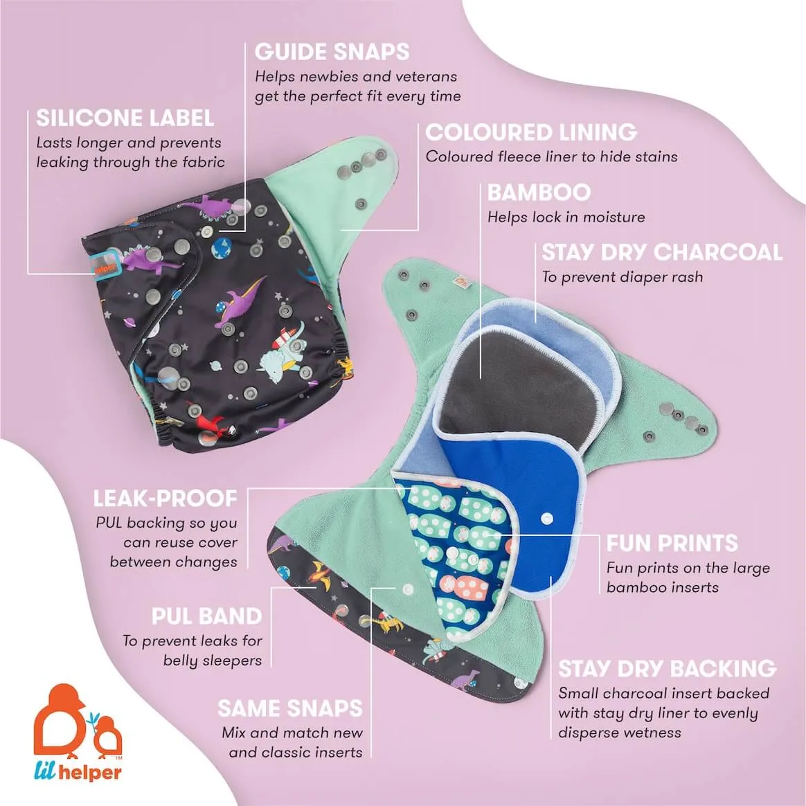 Mystery 4 Pack Cloth Diapers