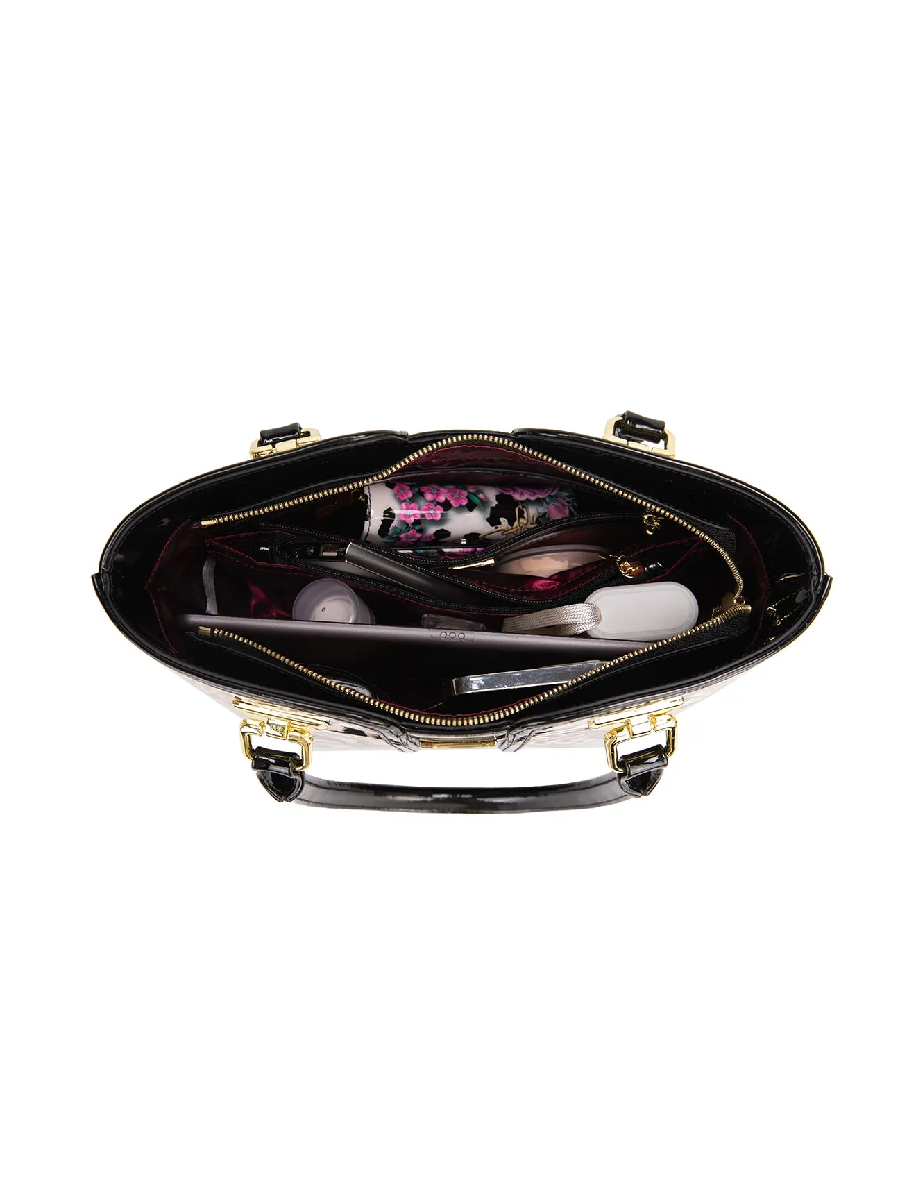 NALA MED GRIP HANDLE LEATHER BAG- SF5-0292