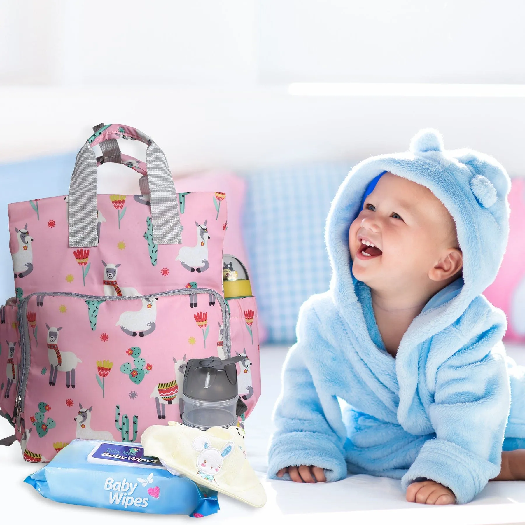 Nature Lover Pink Diaper Bag