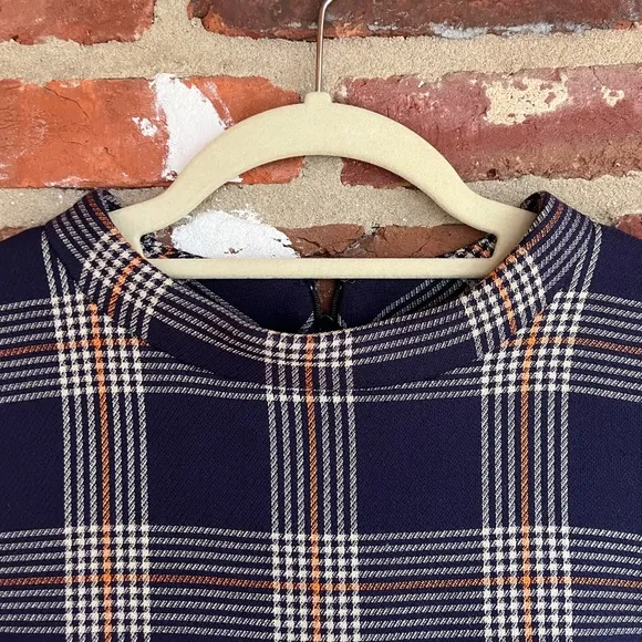 New Brooks Brothers Plaid Wool-Blend Dress sz 8