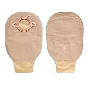 New Image Two-Piece Drainable Mini Pouch, Flange 2-1/4" (57mm), Beige 9" (23cm) - Box of 10