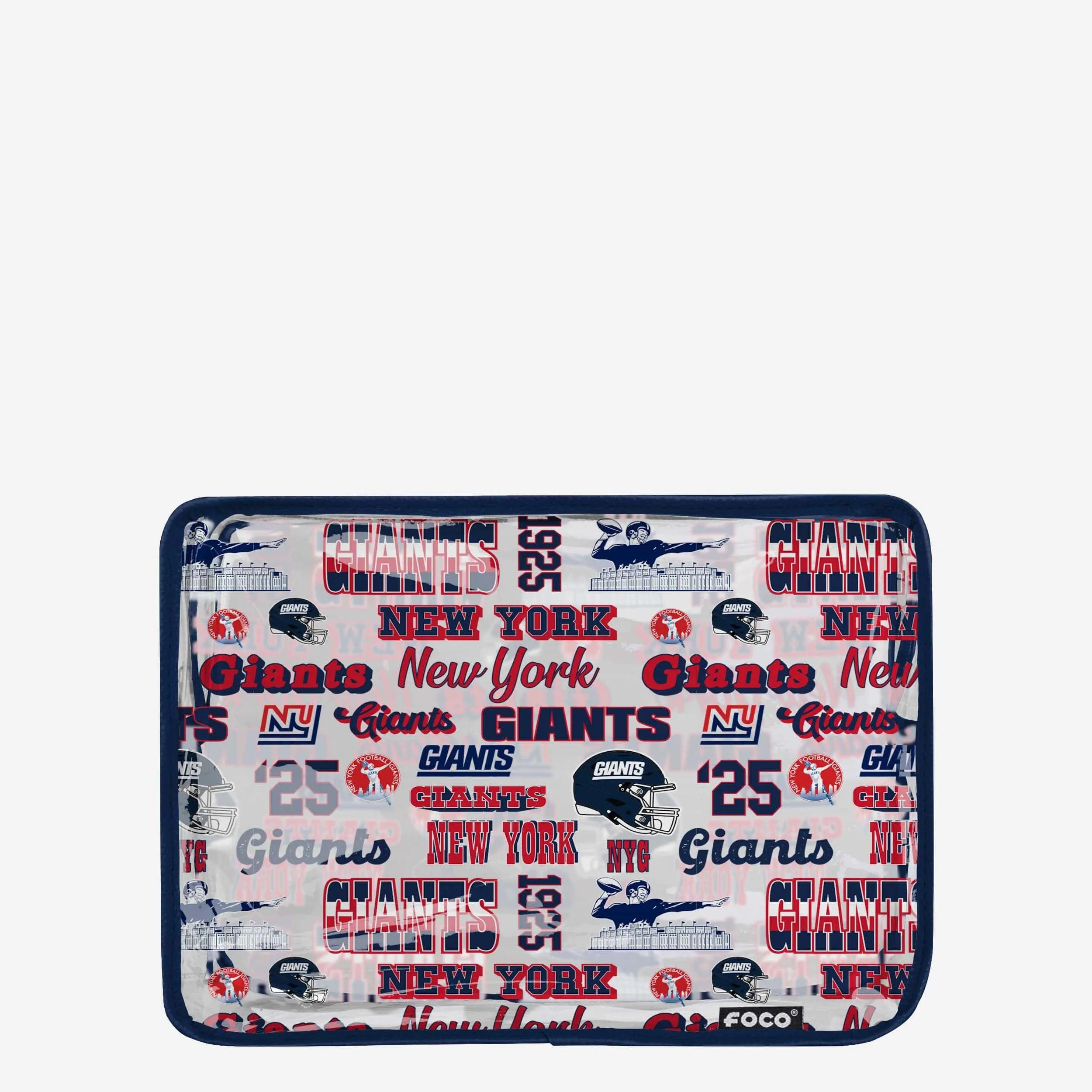 New York Giants Repeat Retro Print Clear Cosmetic Bag