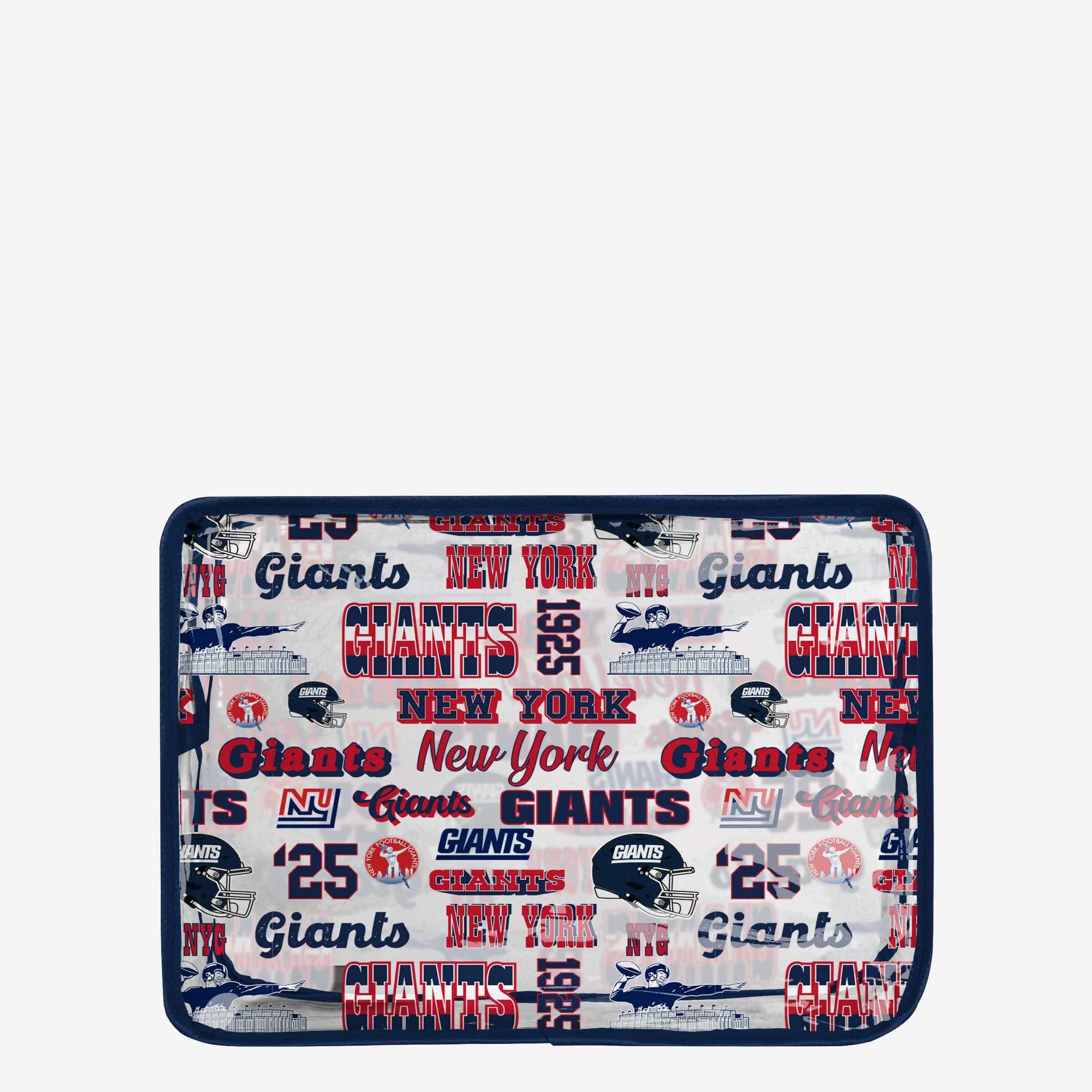 New York Giants Repeat Retro Print Clear Cosmetic Bag