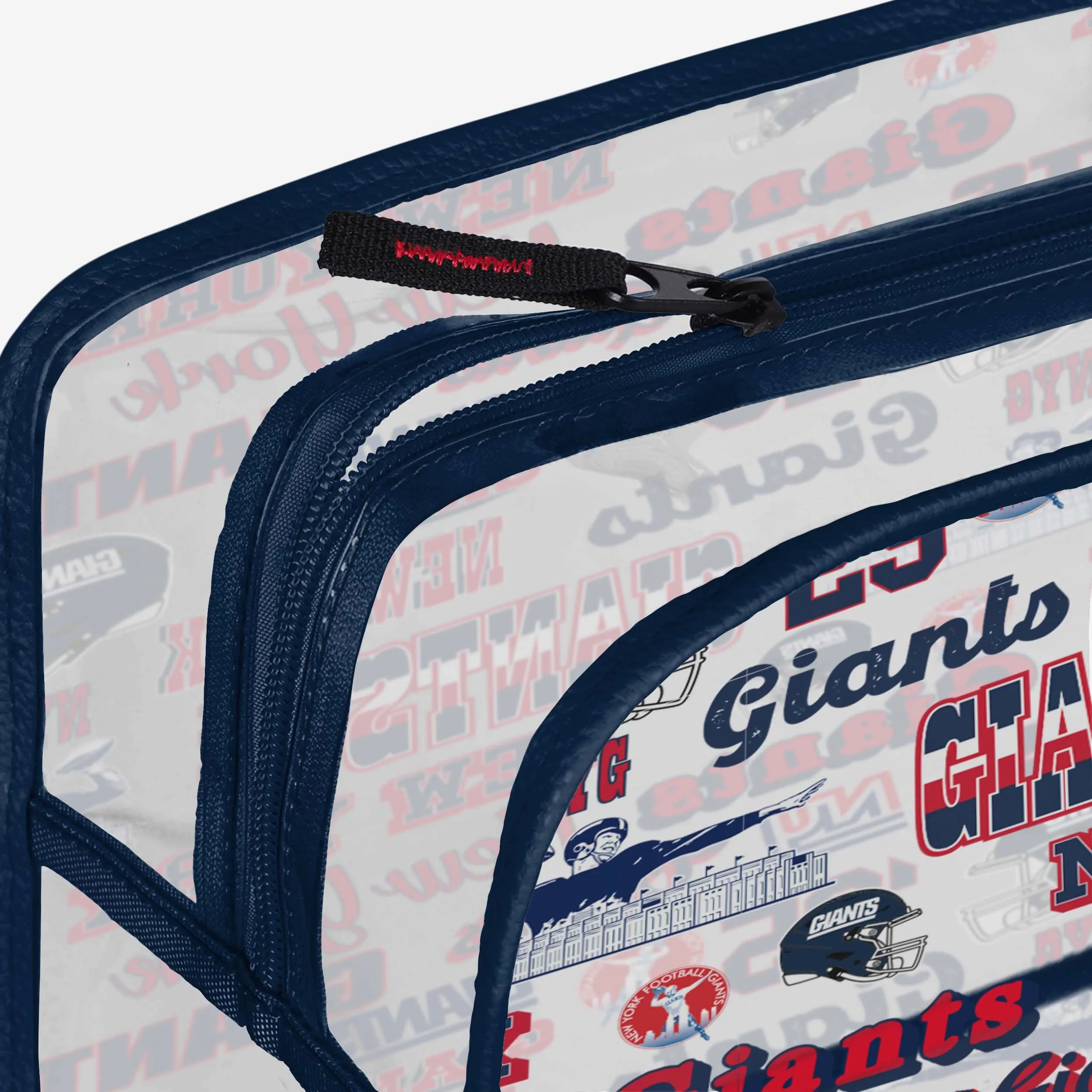 New York Giants Repeat Retro Print Clear Cosmetic Bag