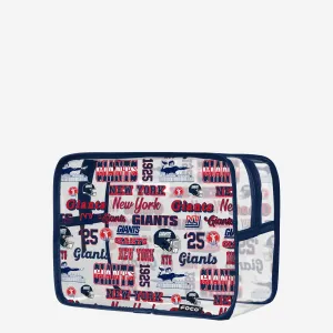 New York Giants Repeat Retro Print Clear Cosmetic Bag