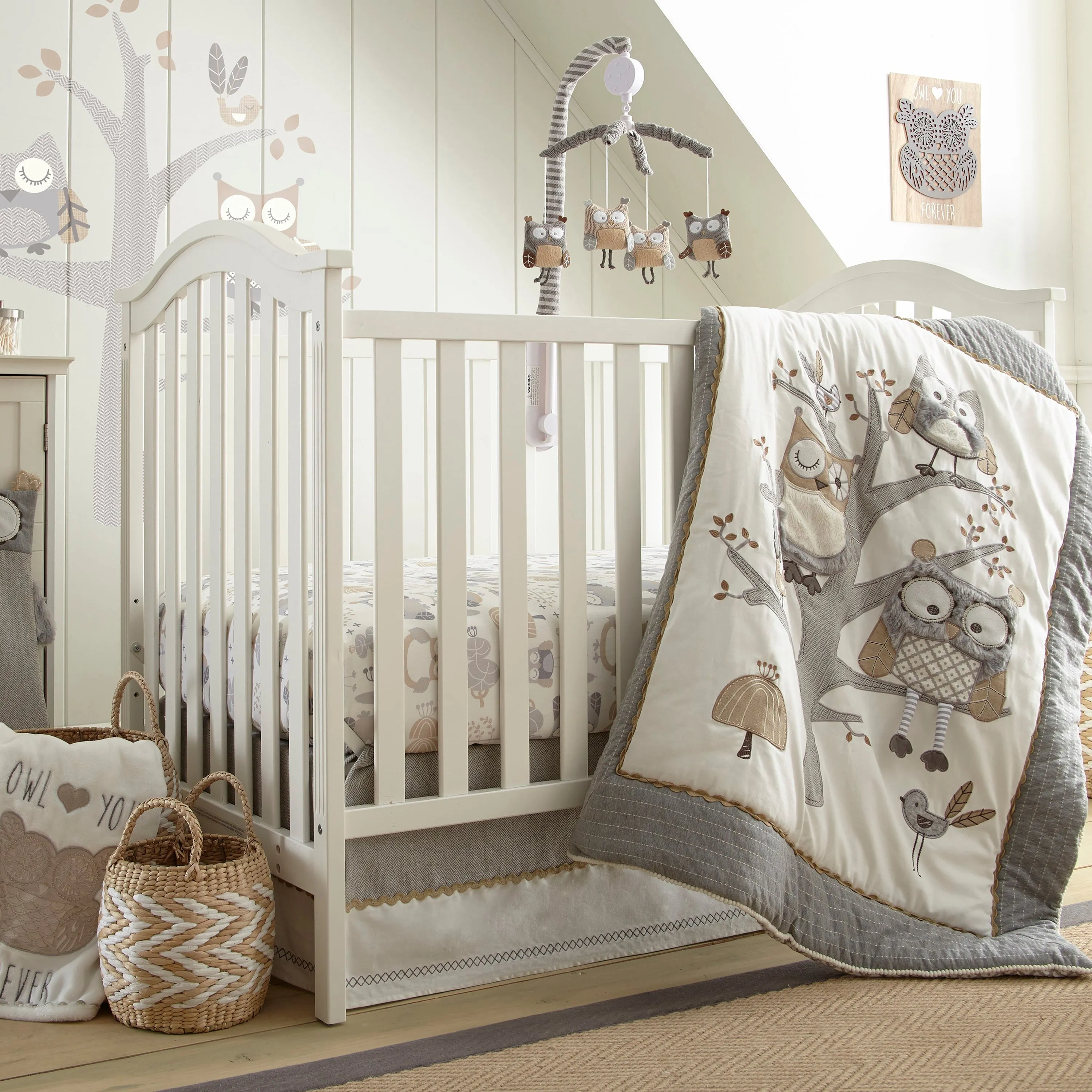 Night Owl 5PC Crib Bedding Set