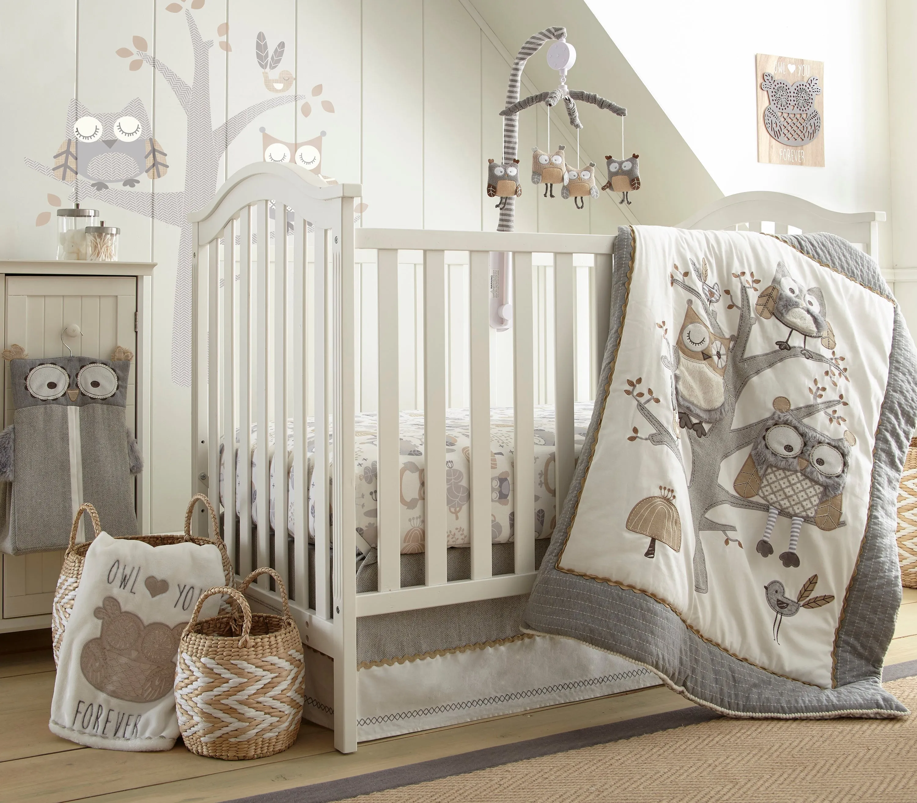 Night Owl 5PC Crib Bedding Set