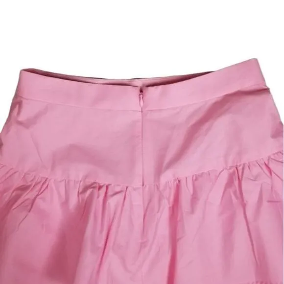 NWT J Crew Skirt Women's Size 00 Pink Tiered Ruffle Lined Coquette Kawaii Y2K