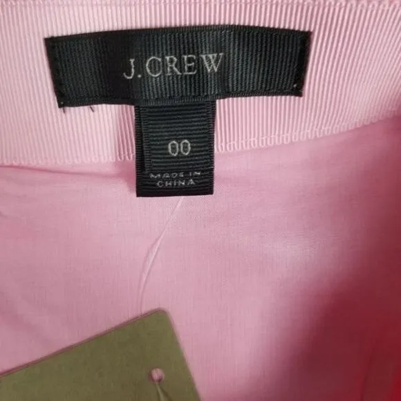 NWT J Crew Skirt Women's Size 00 Pink Tiered Ruffle Lined Coquette Kawaii Y2K