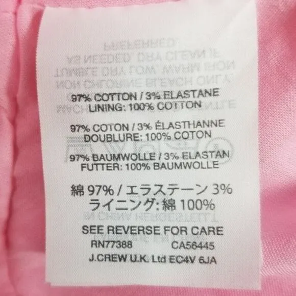 NWT J Crew Skirt Women's Size 00 Pink Tiered Ruffle Lined Coquette Kawaii Y2K