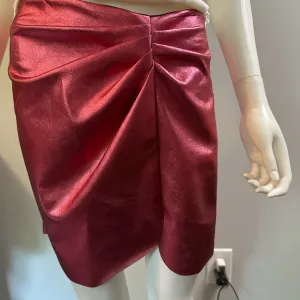 NWT PINKO Size 4 Metallic Pink Mini Skirt