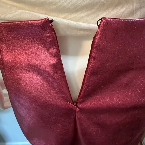 NWT PINKO Size 4 Metallic Pink Mini Skirt