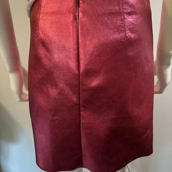 NWT PINKO Size 4 Metallic Pink Mini Skirt