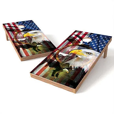 Official Size 2x4 American Eagle Cornhole Game