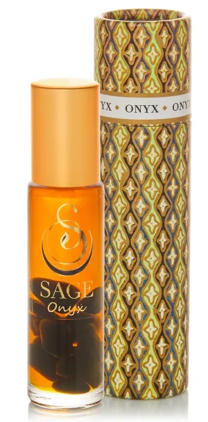Onyx 1/4oz Gemstone Perfume Oil Concentrate Roll-On by Sage