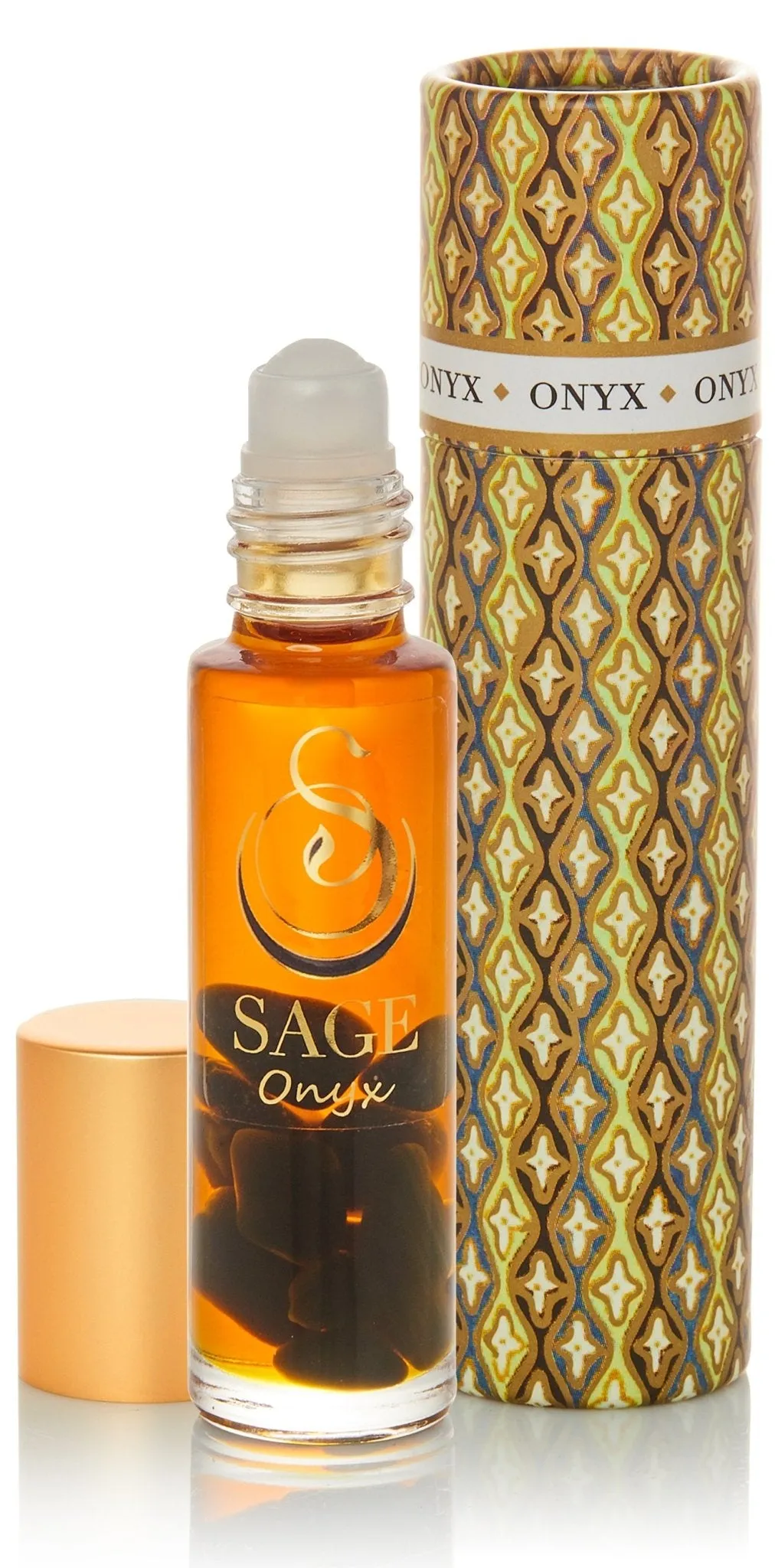Onyx 1/4oz Gemstone Perfume Oil Concentrate Roll-On by Sage