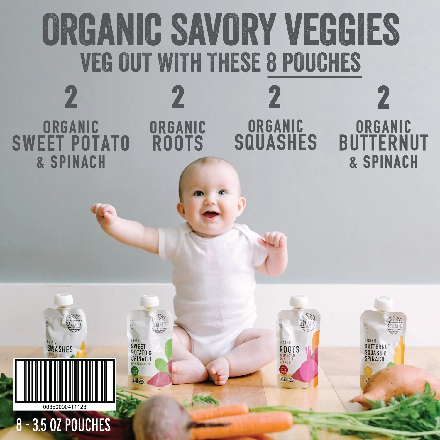 Organic Savory Veggies Baby Food Variety Pack