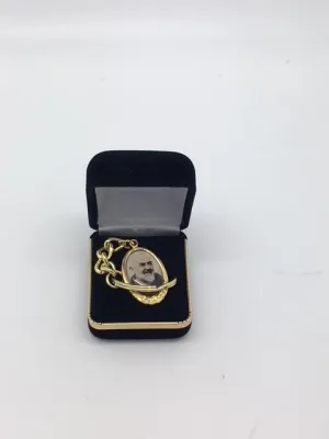 Padre Pio Keychain with Velvet Box