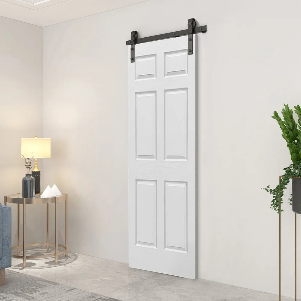 Paneled MDF Composite Bifold Barn Door with Installation Hardware Kit Calhome Size: 24" x 80" Finish: Primed White