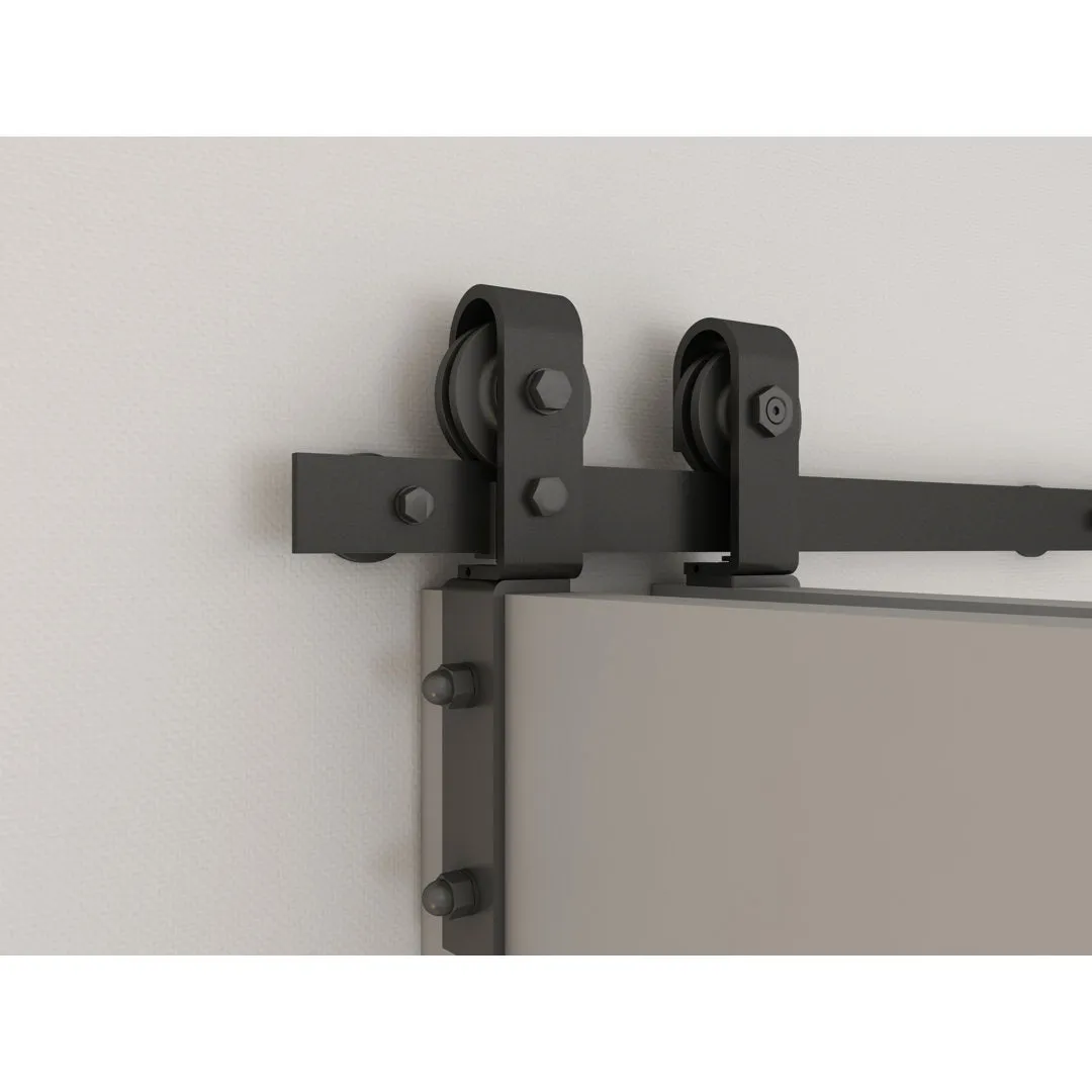 Paneled MDF Composite Bifold Barn Door with Installation Hardware Kit Calhome Size: 24" x 80" Finish: Primed White