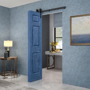 Paneled MDF Composite Bifold Barn Door with Installation Hardware Kit Calhome Size: 30" x 80" Finish: Vintage Blue