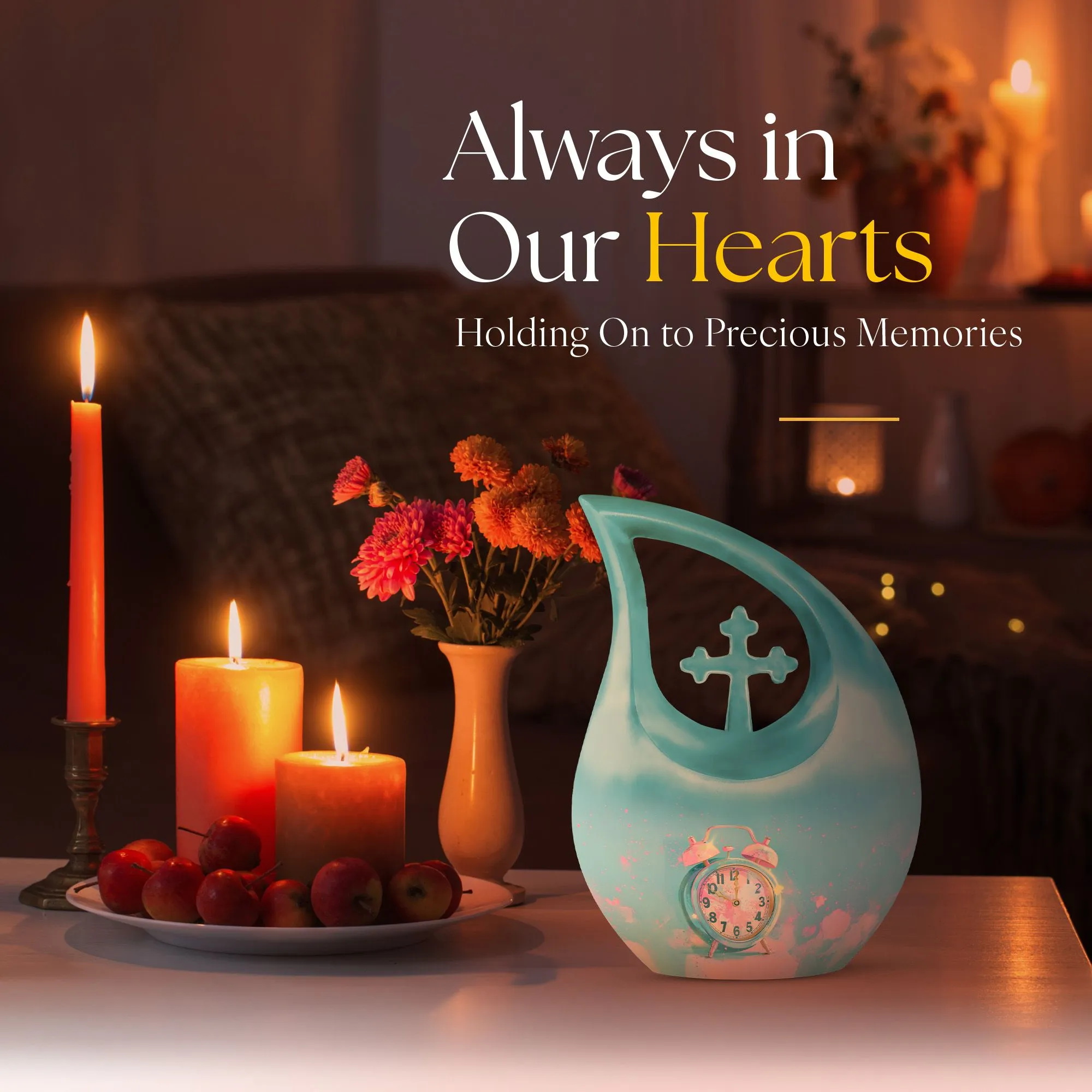 Pastel Moments A Small Urn For Ashes - 10 Inch Size Aluminium Urn