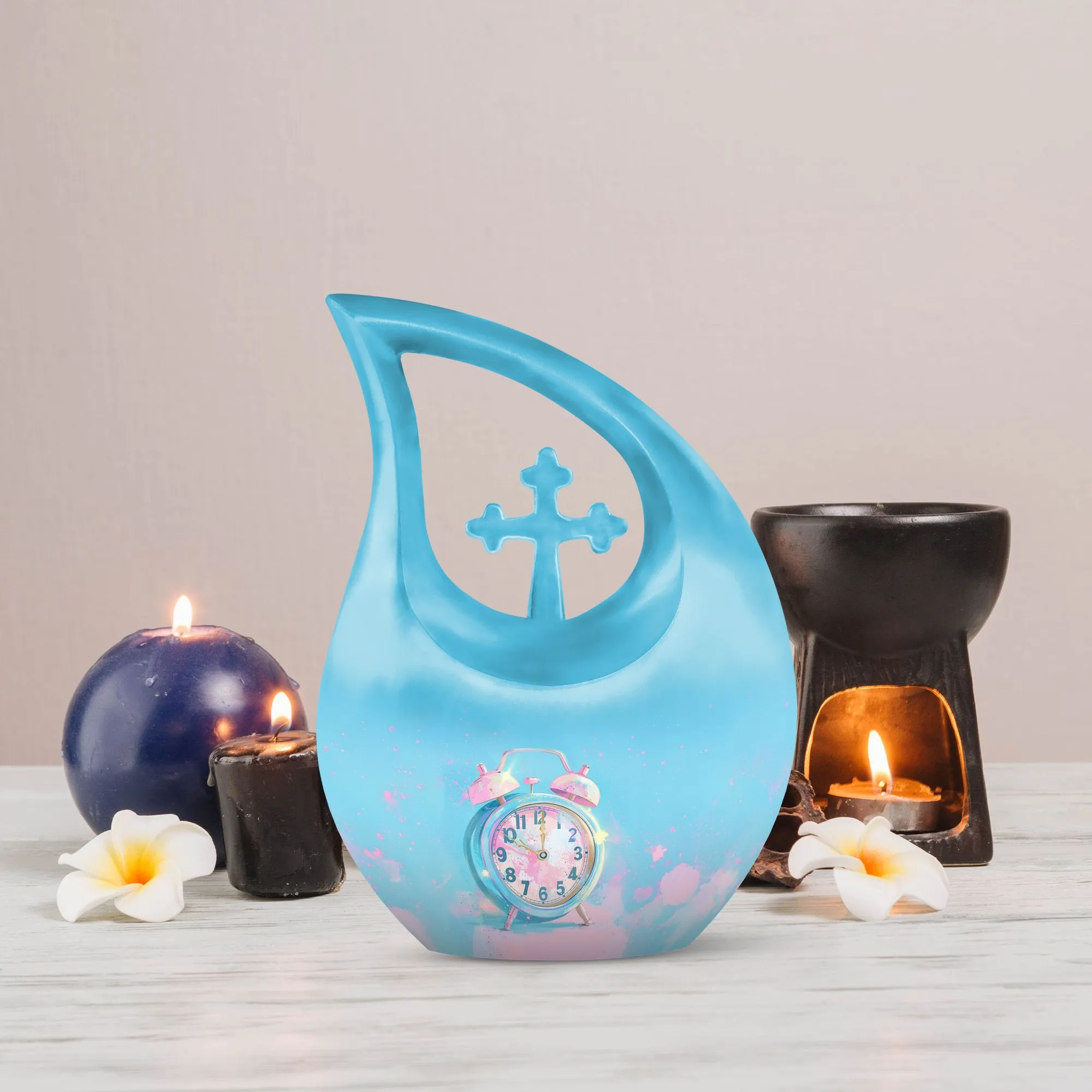 Pastel Moments A Small Urn For Ashes - 10 Inch Size Aluminium Urn