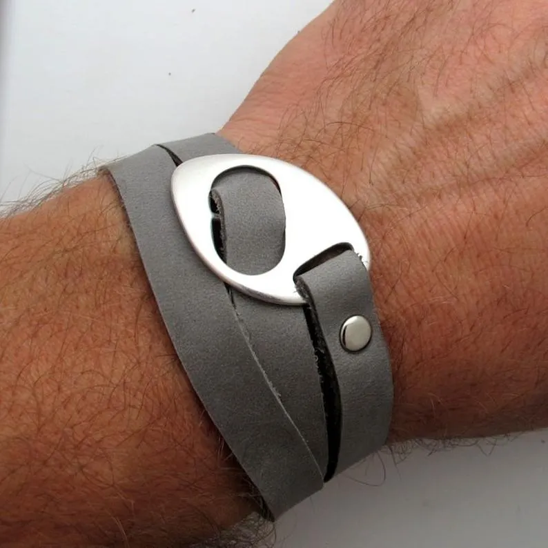 Personalized Leather Bracelet - Fathers Day Gift